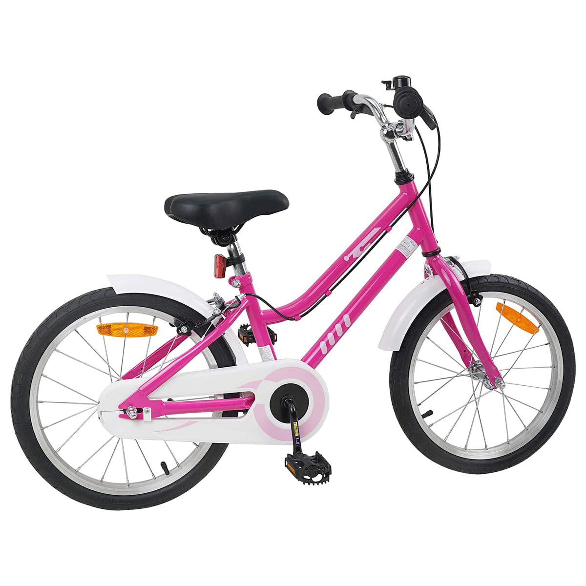 Børnecykel 18 tommer til 5-7 år gammel Pink Hvid