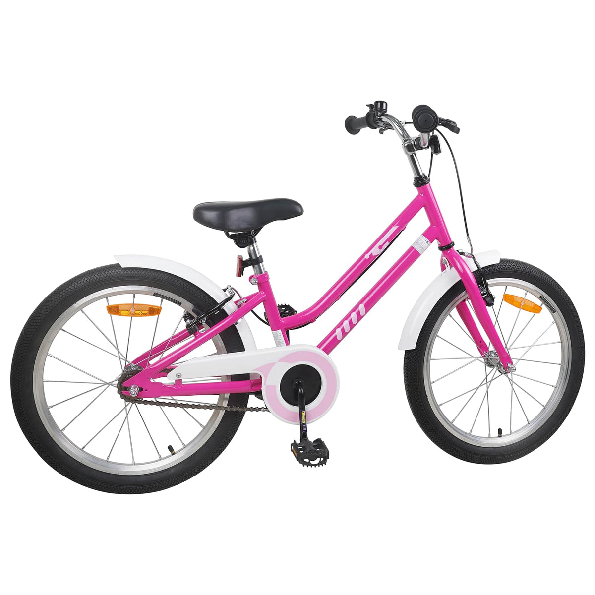 Børnecykel 20 tommer til børn i alderen 6-11 år Pink Hvid