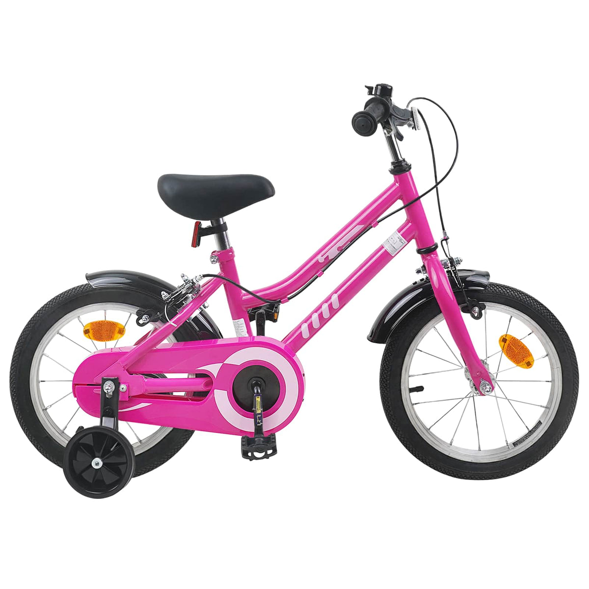 Børnecykel 12 tommer til 2-4 år gamle Pink Sort