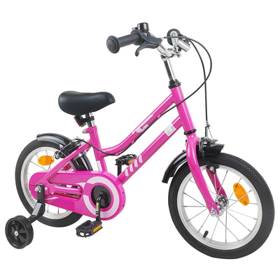 Børnecykel 16 tommer til 4-6 år gamle Pink Sort