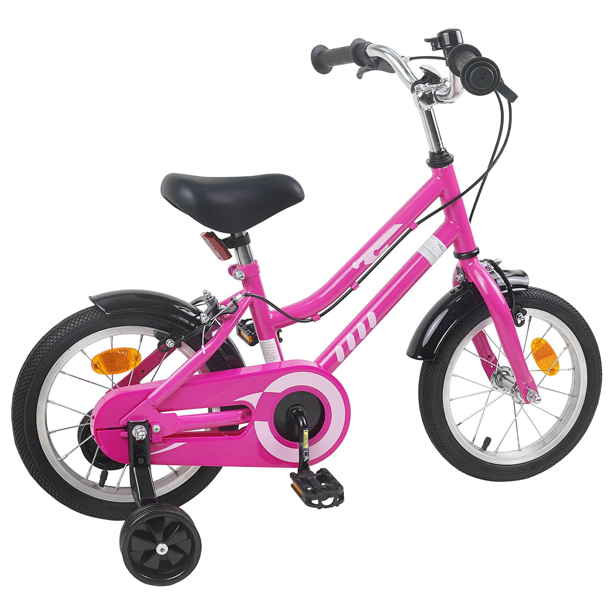 Børnecykel 16 tommer til 4-6 år gamle Pink Sort