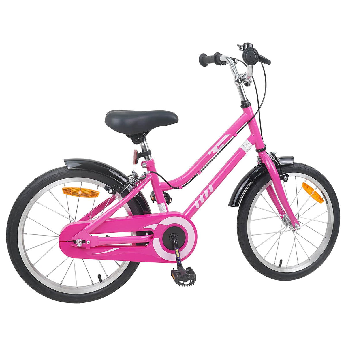 Børnecykel 18 tommer til 5-7 år gammel Pink Sort