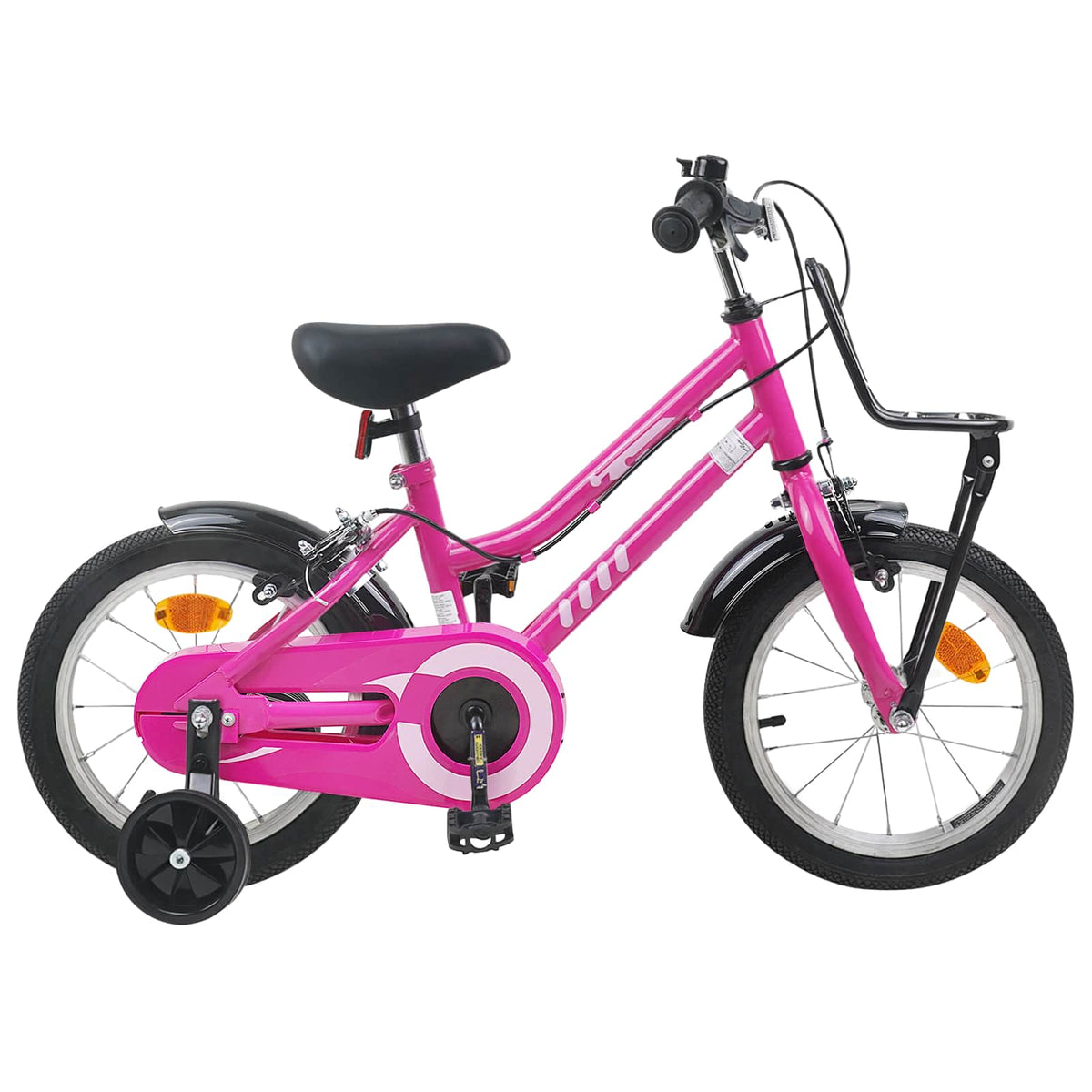 Børnecykel 14 tommer anbefalet til 3-5 år gammel Pink og Sort