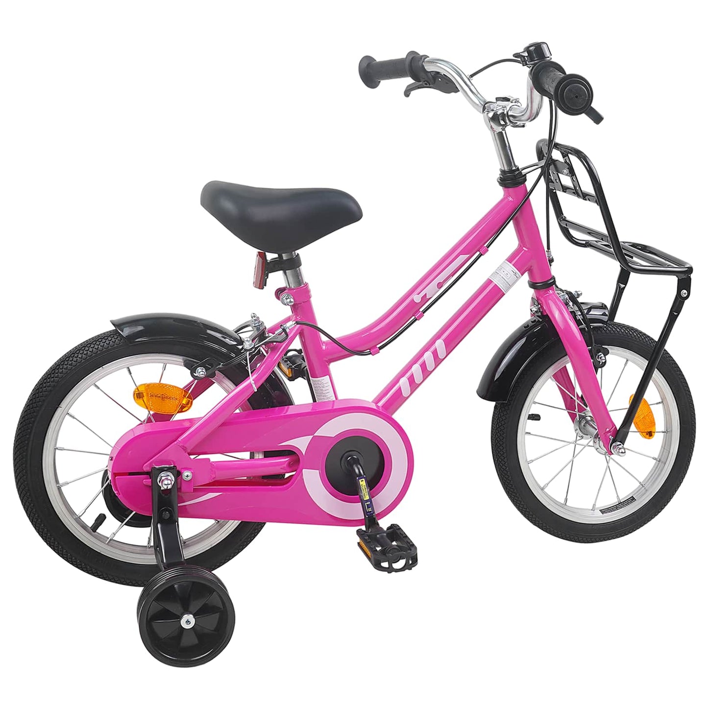 Børnecykel 16 tommer til 4-6 år gamle Pink og Sort