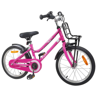 Børnecykel 18 tommer til 5-7 år gammel Pink og Sort