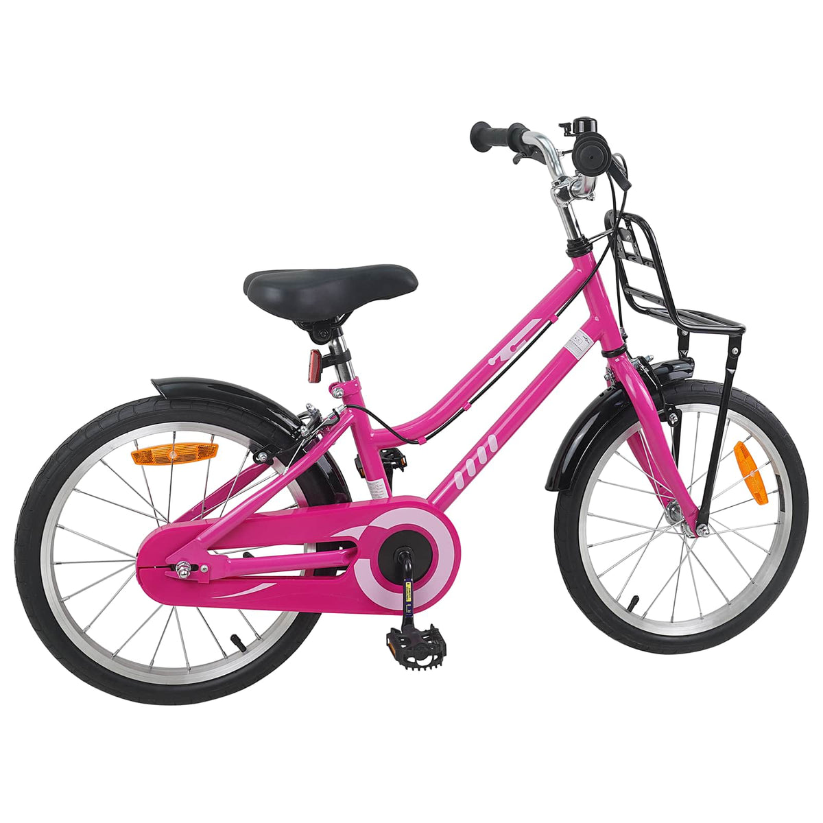 Børnecykel 18 tommer til 5-7 år gammel Pink og Sort