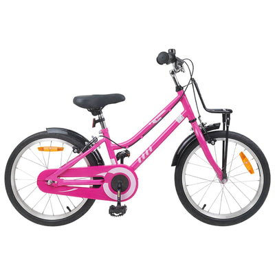Børnecykel 18 tommer til 5-7 år gammel Pink og Sort