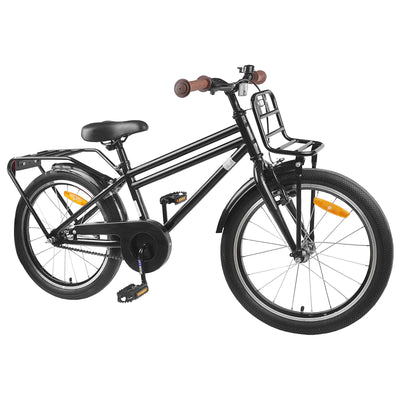 Børnecykel 20 tommer til børn i alderen 6-11 år Sort