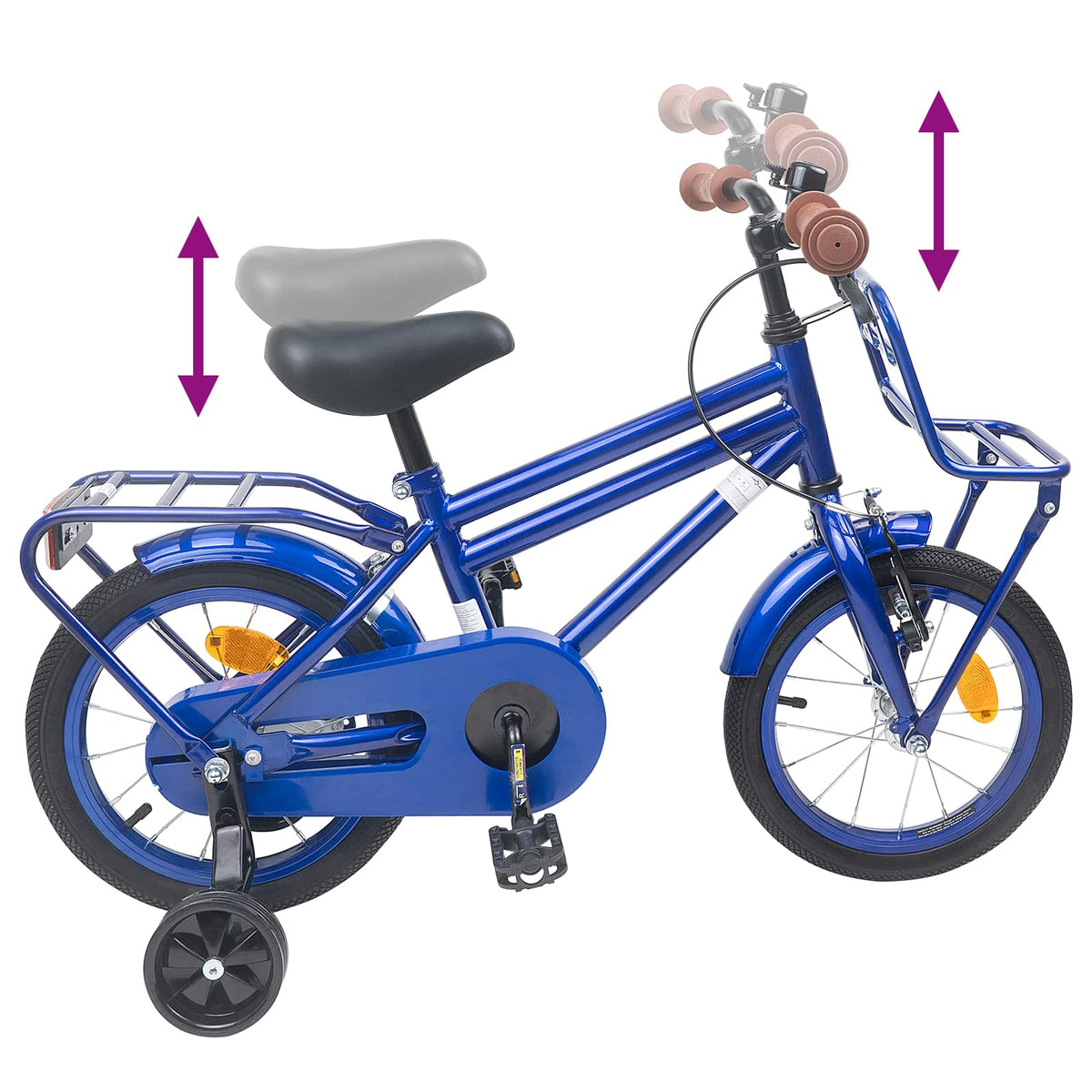 Børnecykel 12 tommer til 2-4 år gamle Mørk blå