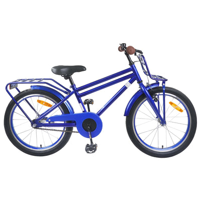 Børnecykel 18 tommer til 5-7 år gammel Mørk blå