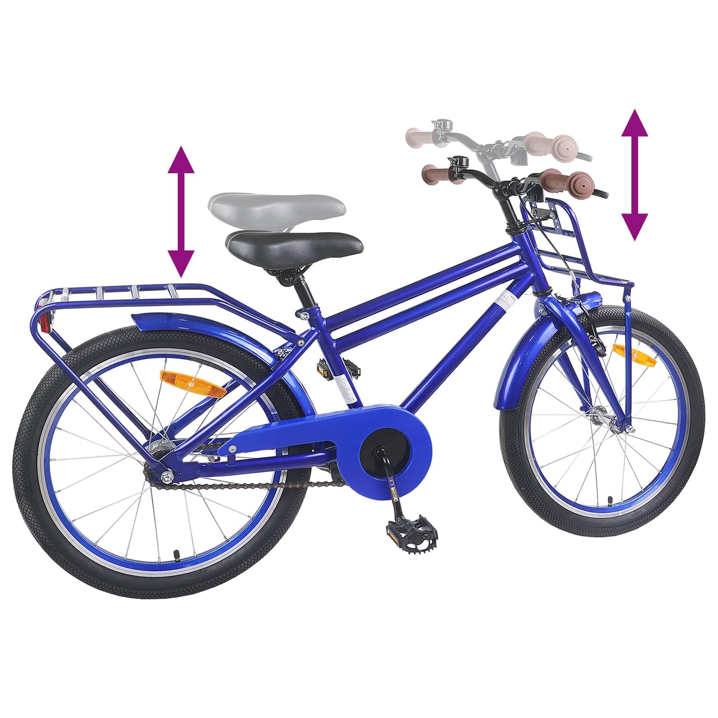 Børnecykel 22 tommer til 7-12 år gammel Mørk blå