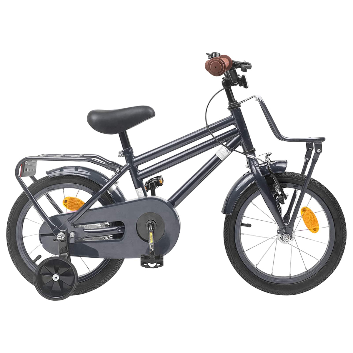 Børnecykel 14 tommer anbefalet til 3-5 år gammel Mørkegrå