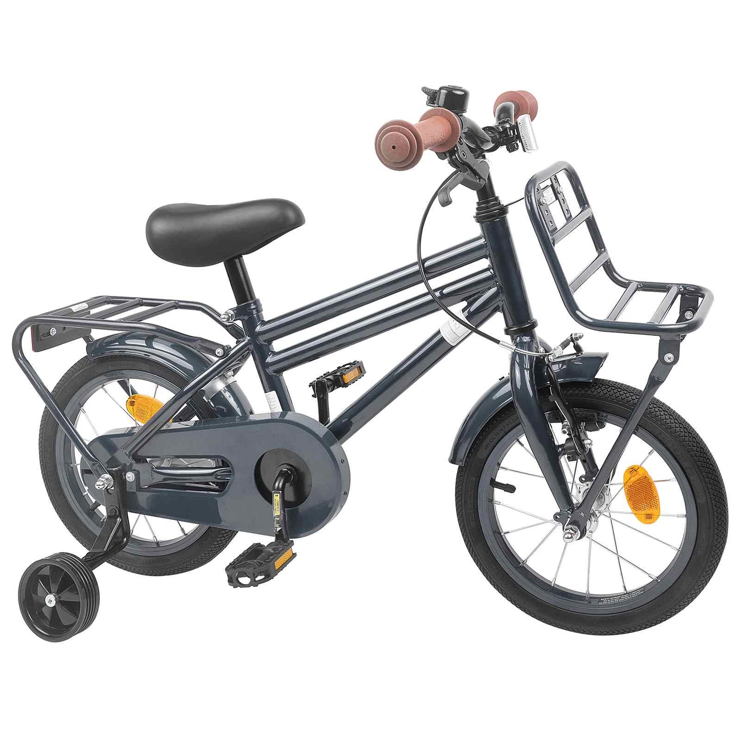 Børnecykel 16 tommer til 4-6 år gamle Mørkegrå