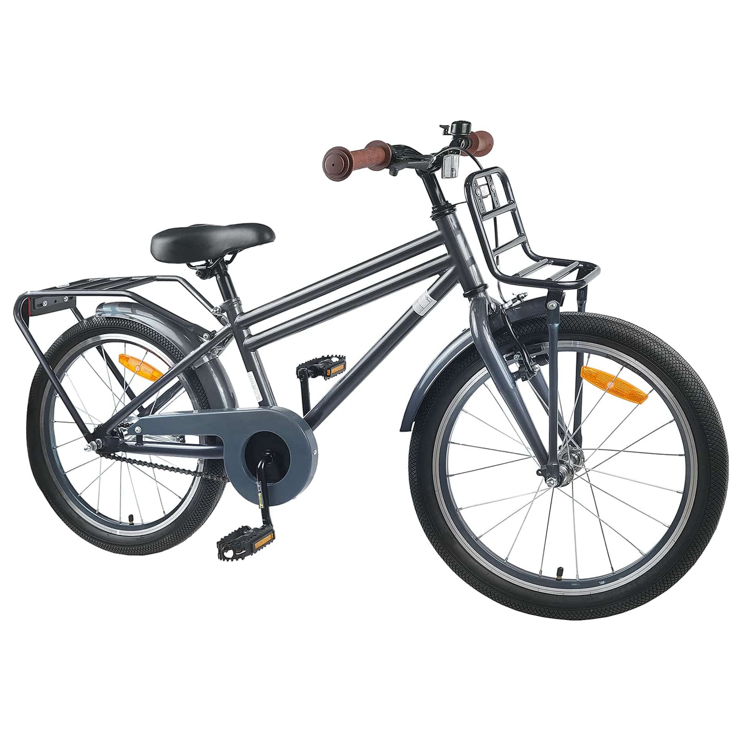 Børnecykel 20 tommer til børn i alderen 6-11 år Mørkegrå