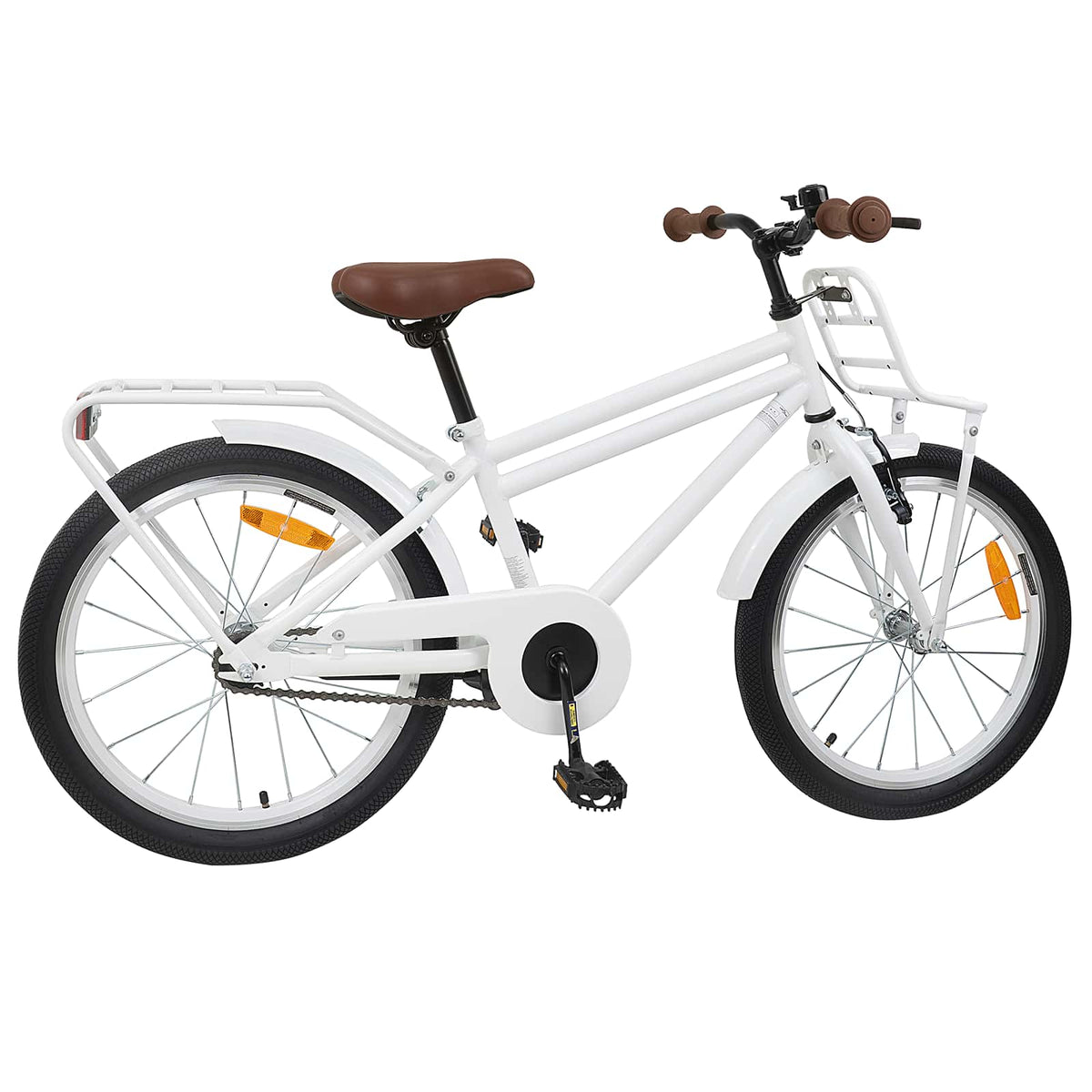 Børnecykel 18 tommer til 5-7 år gammel Hvid