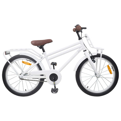 Børnecykel 18 tommer til 5-7 år gammel Hvid