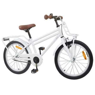 Børnecykel 20 tommer til børn i alderen 6-11 år Hvid
