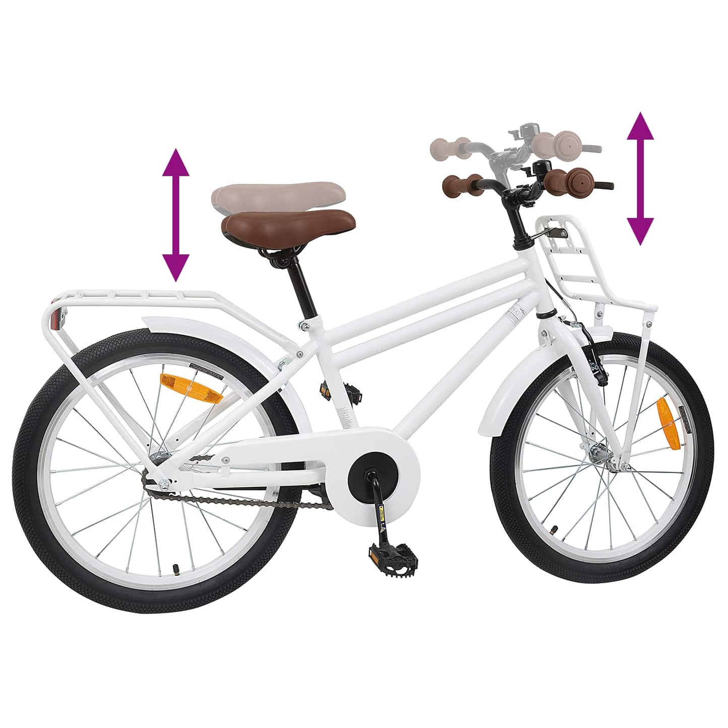 Børnecykel 22 tommer til 7-12 år gammel Hvid