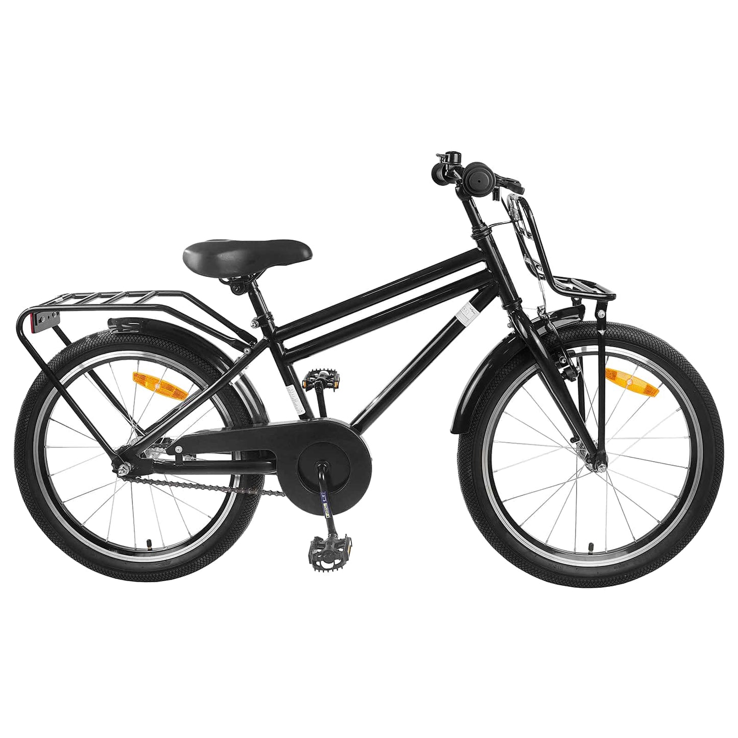 Børnecykel 20 tommer til børn i alderen 6-11 år Sort