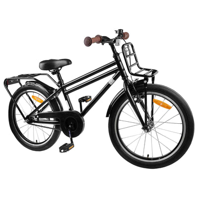 Børnecykel 22 tommer til 7-12 år gammel Sort