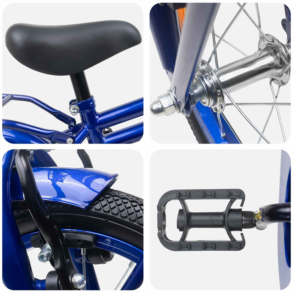 Børnecykel 12 tommer til 2-4 år gamle Mørk blå