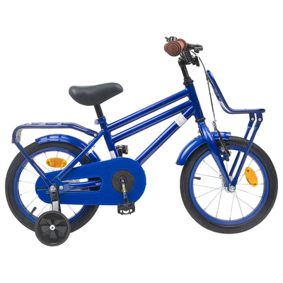 Børnecykel 14 tommer anbefalet til 3-5 år gammel Mørk blå