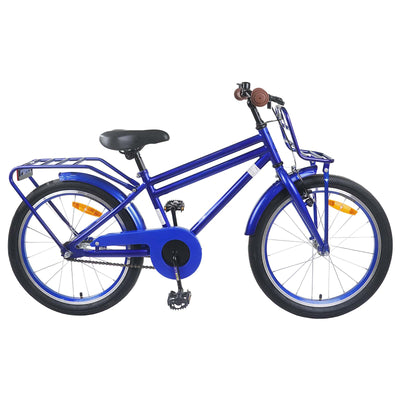 Børnecykel 18 tommer til 5-7 år gammel Mørk blå