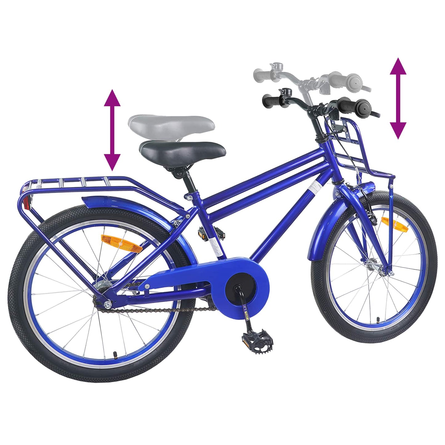 Børnecykel 20 tommer til børn i alderen 6-11 år Mørk blå