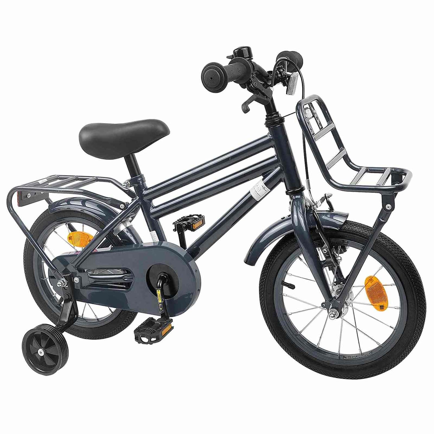 Børnecykel 14 tommer anbefalet til 3-5 år gammel Mørkegrå