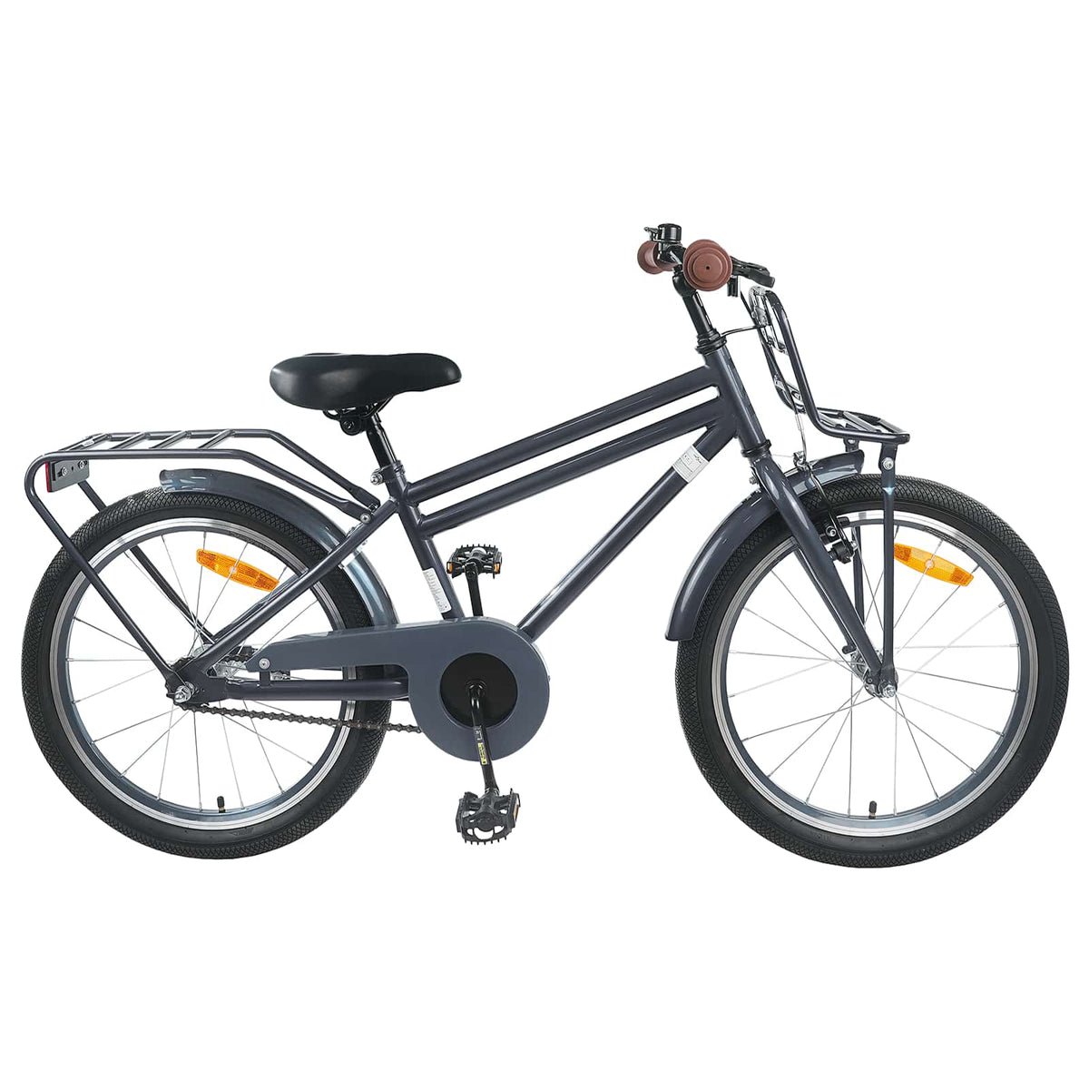 Børnecykel 22 tommer til 7-12 år gammel Mørkegrå