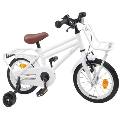 Børnecykel 14 tommer anbefalet til 3-5 år gammel Hvid