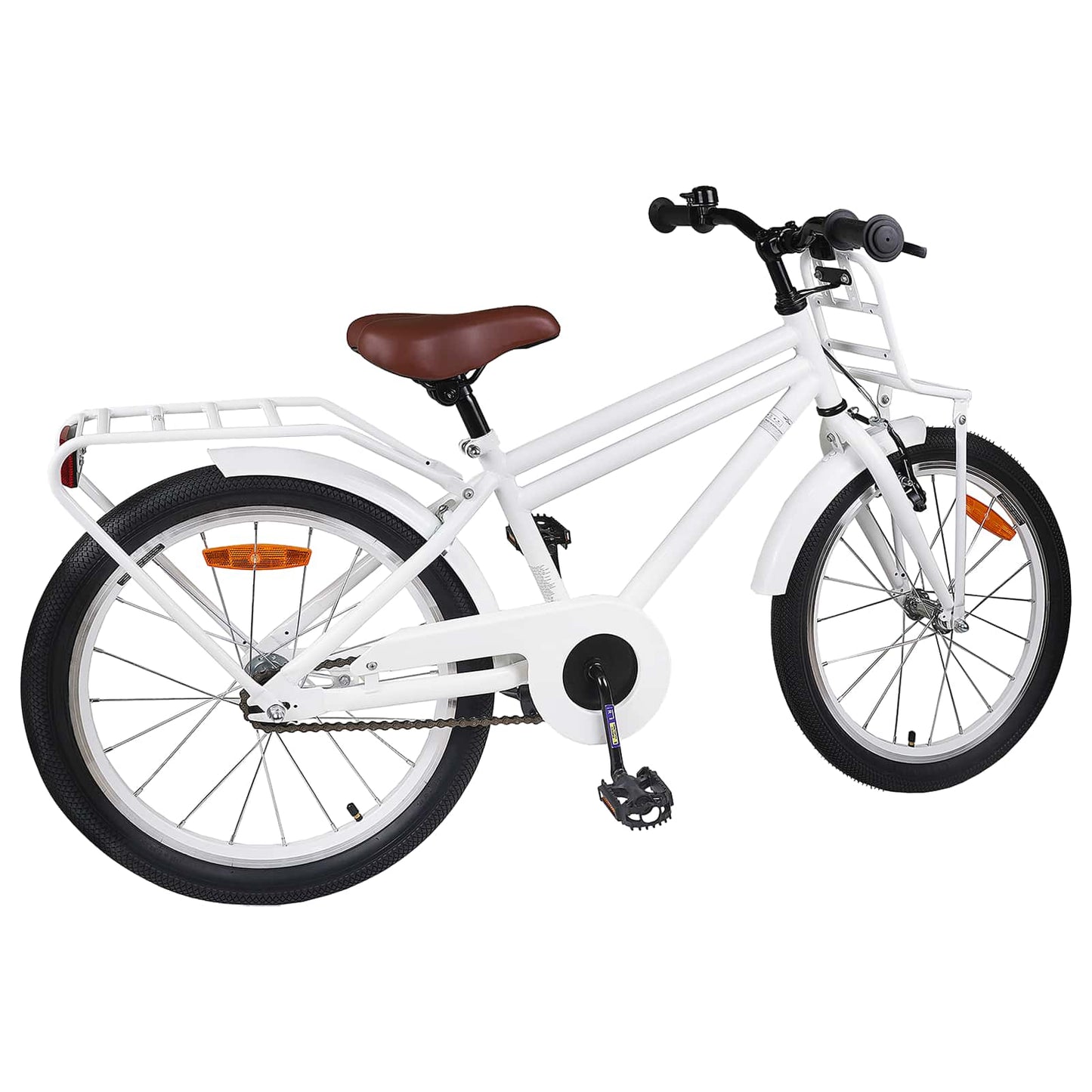 Børnecykel 18 tommer til 5-7 år gammel Hvid