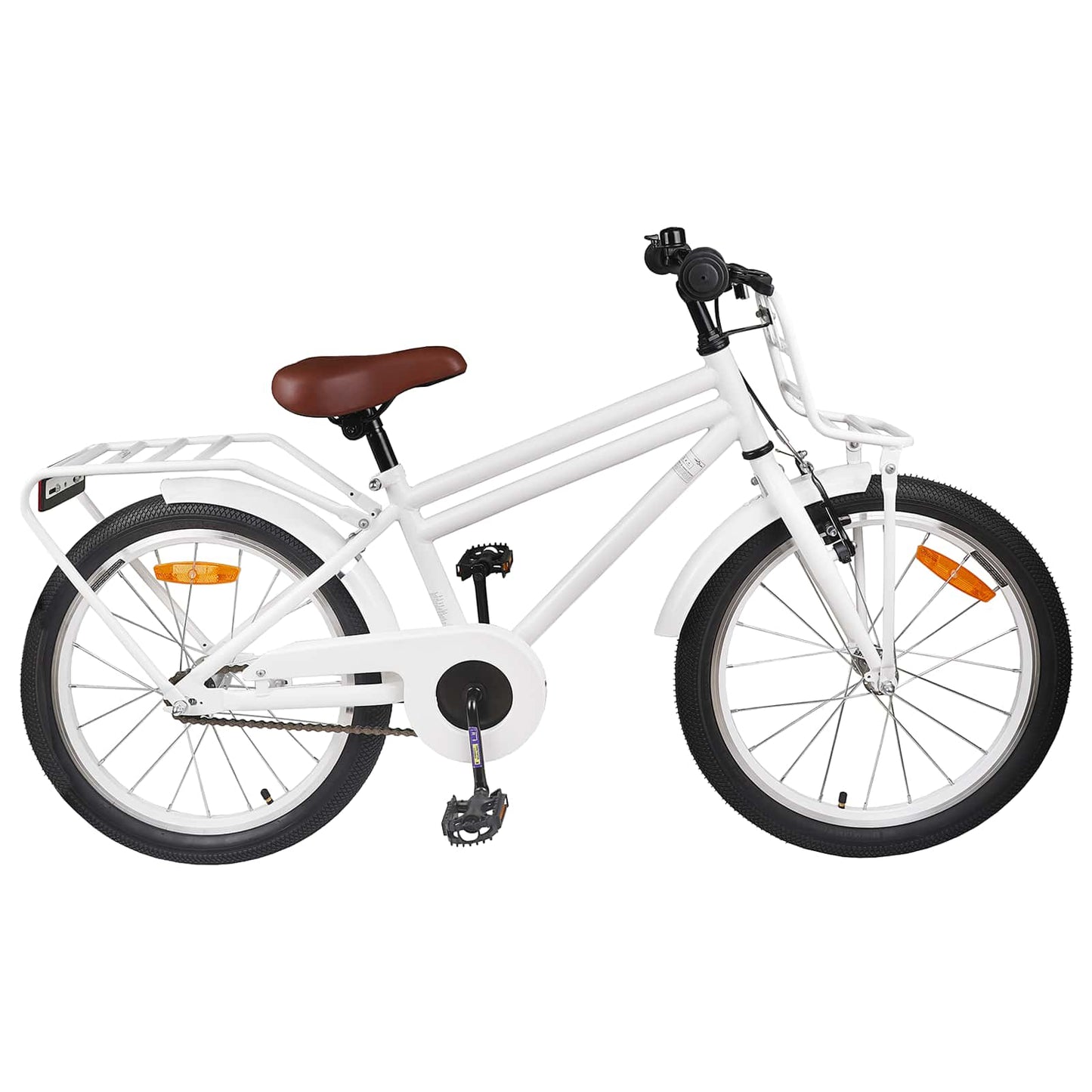 Børnecykel 18 tommer til 5-7 år gammel Hvid