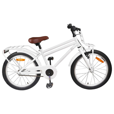 Børnecykel 18 tommer til 5-7 år gammel Hvid