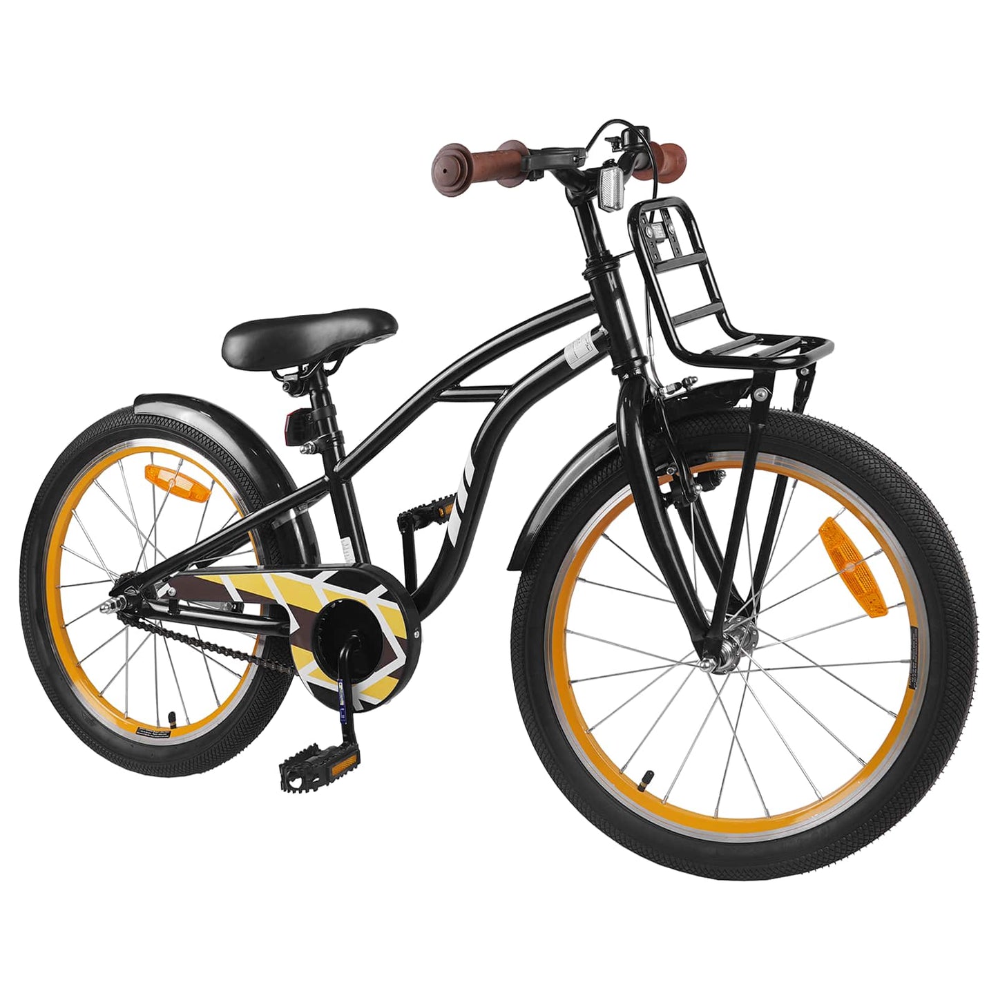 Børnecykel 18 tommer til 5-7 år gammel Sort
