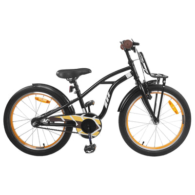 Børnecykel 20 tommer til børn i alderen 6-11 år Sort