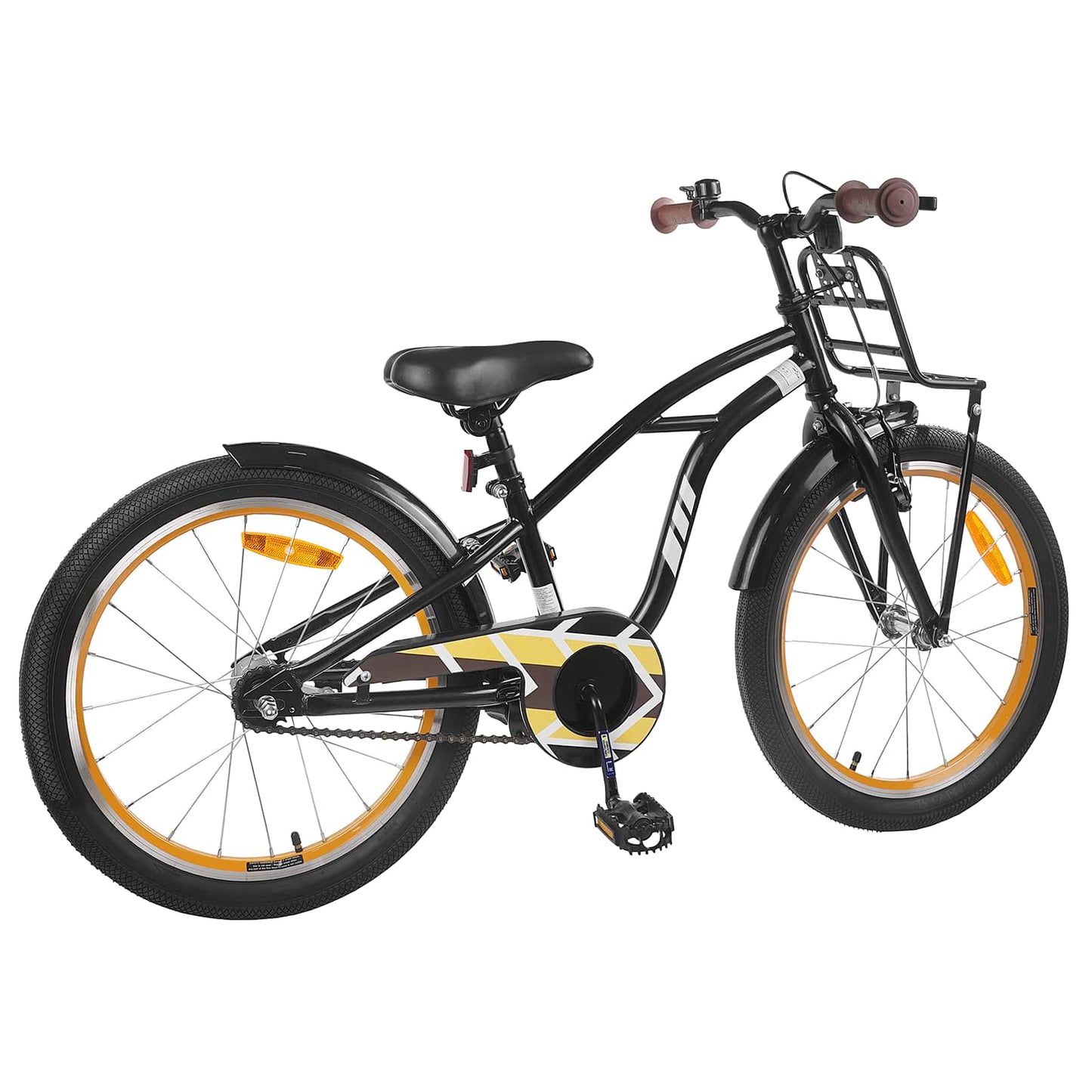 Børnecykel 22 tommer til 7-12 år gammel Sort