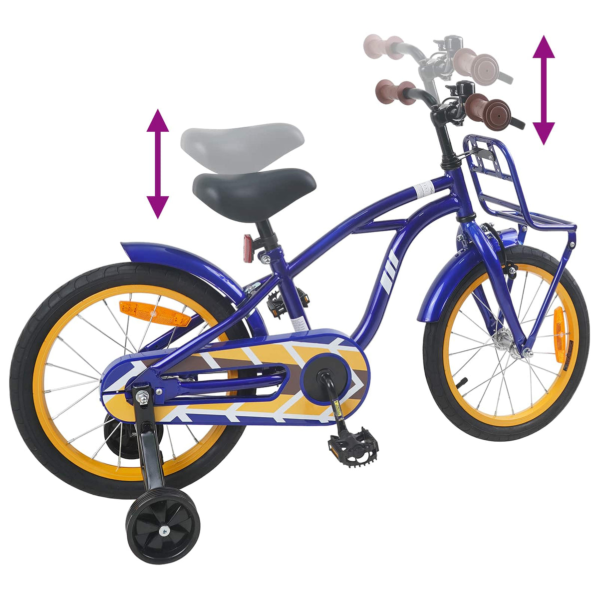 Børnecykel 16 tommer til 4-6 år gamle Mørk blå