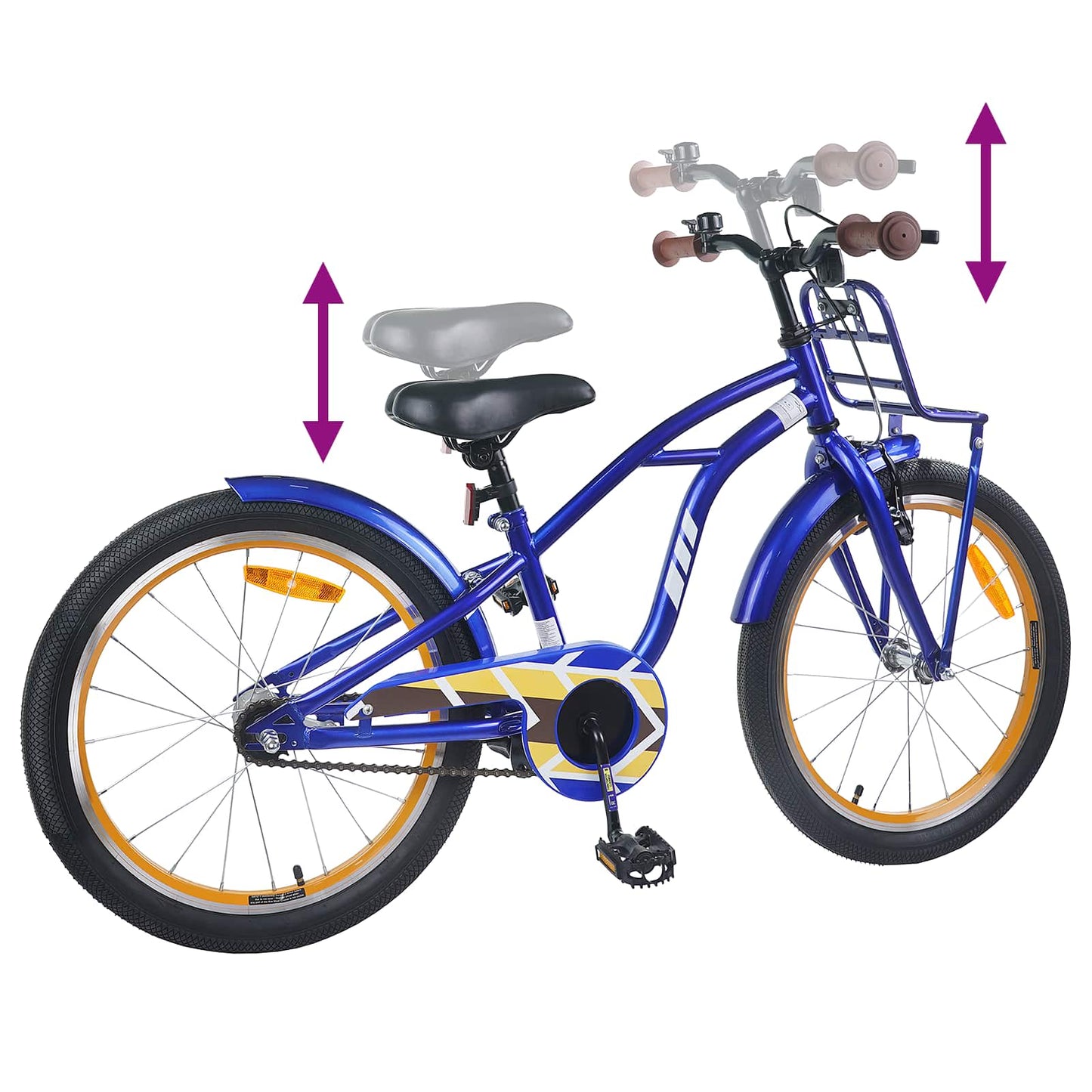 Børnecykel 20 tommer til børn i alderen 6-11 år Mørk blå