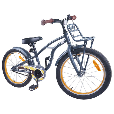 Børnecykel 20 tommer til børn i alderen 6-11 år Mørkegrå