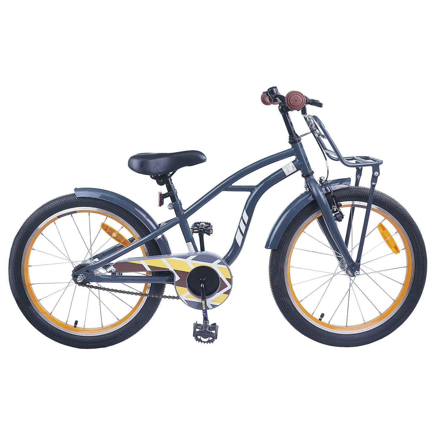 Børnecykel 22 tommer til 7-12 år gammel Mørkegrå