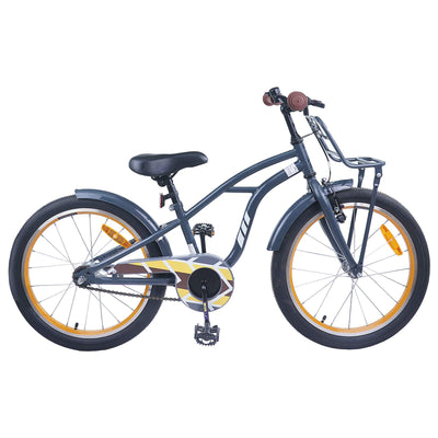 Børnecykel 22 tommer til 7-12 år gammel Mørkegrå