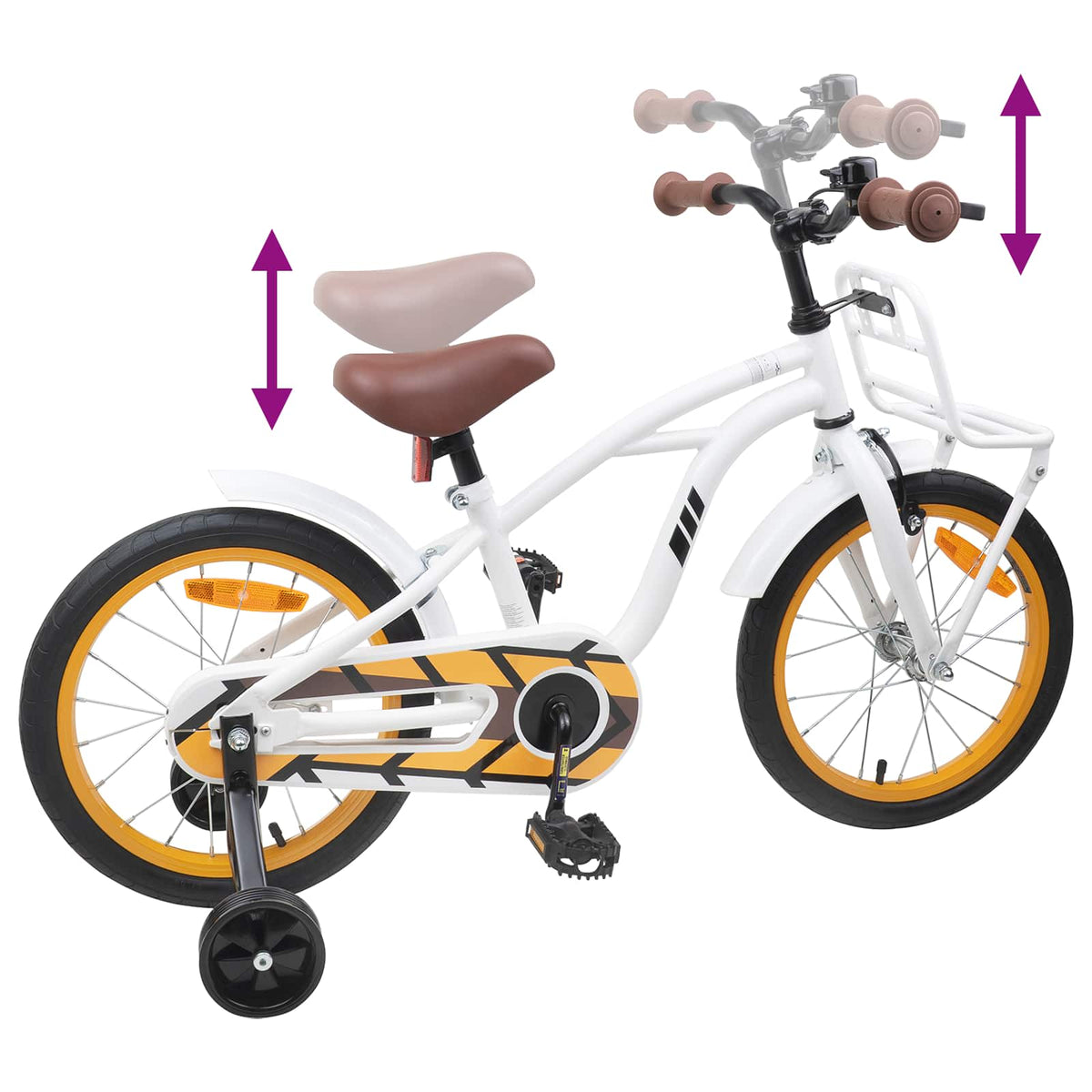 Børnecykel 16 tommer til 4-6 år gamle Hvid