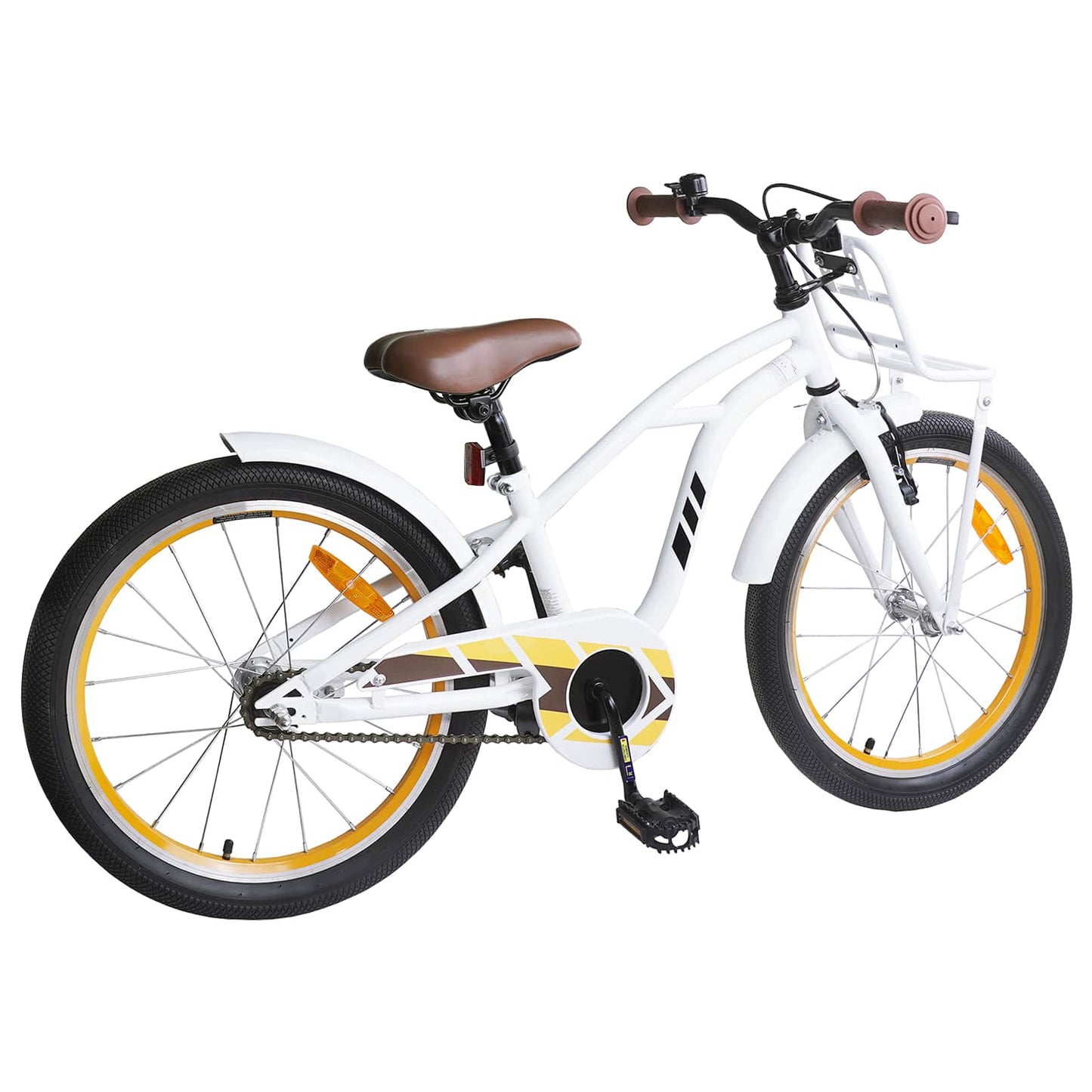 Børnecykel 18 tommer til 5-7 år gammel Hvid