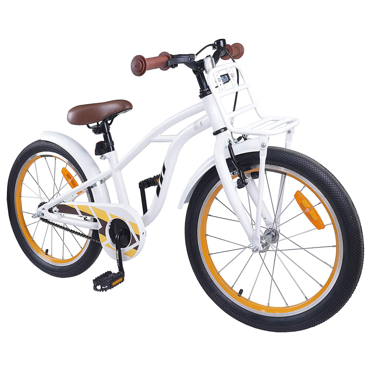 Børnecykel 20 tommer til børn i alderen 6-11 år Hvid