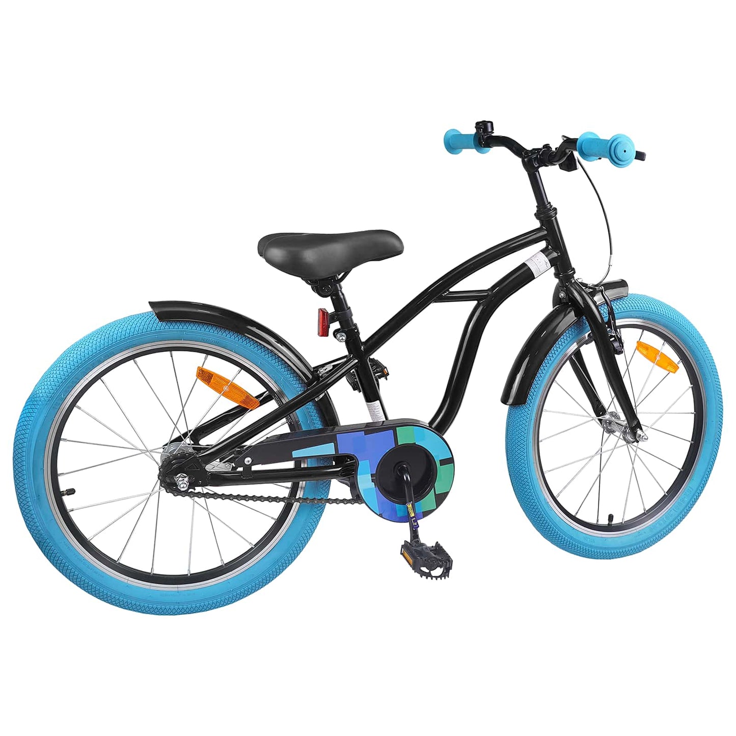 Børnecykel 18 tommer til 5-7 år gammel Sort