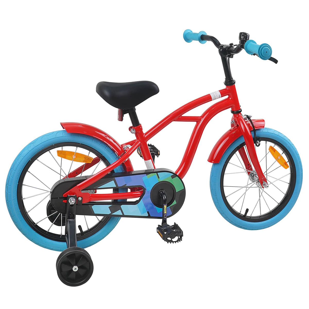 Børnecykel 16 tommer til 4-6 år gamle Rød