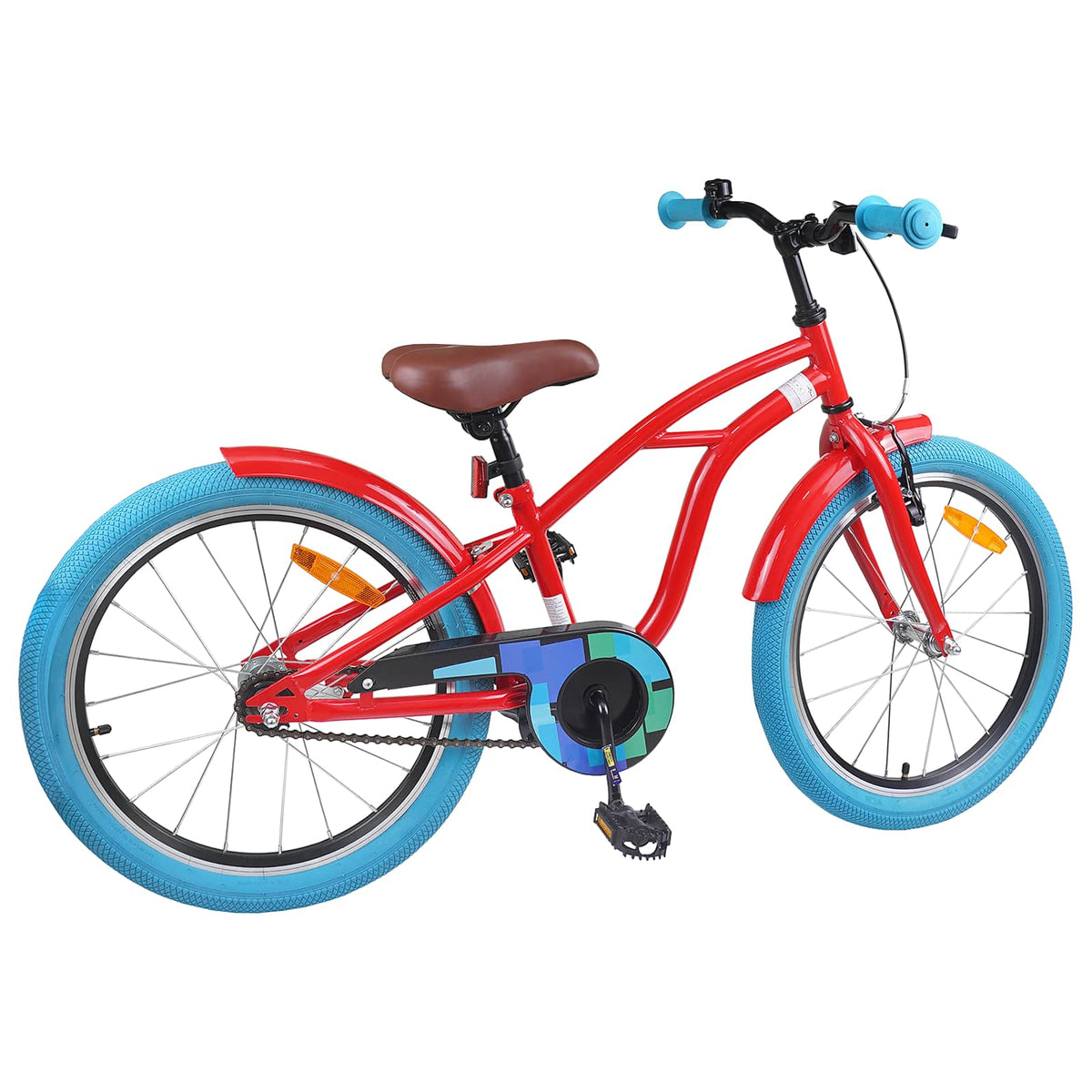 Børnecykel 18 tommer til 5-7 år gammel Rød