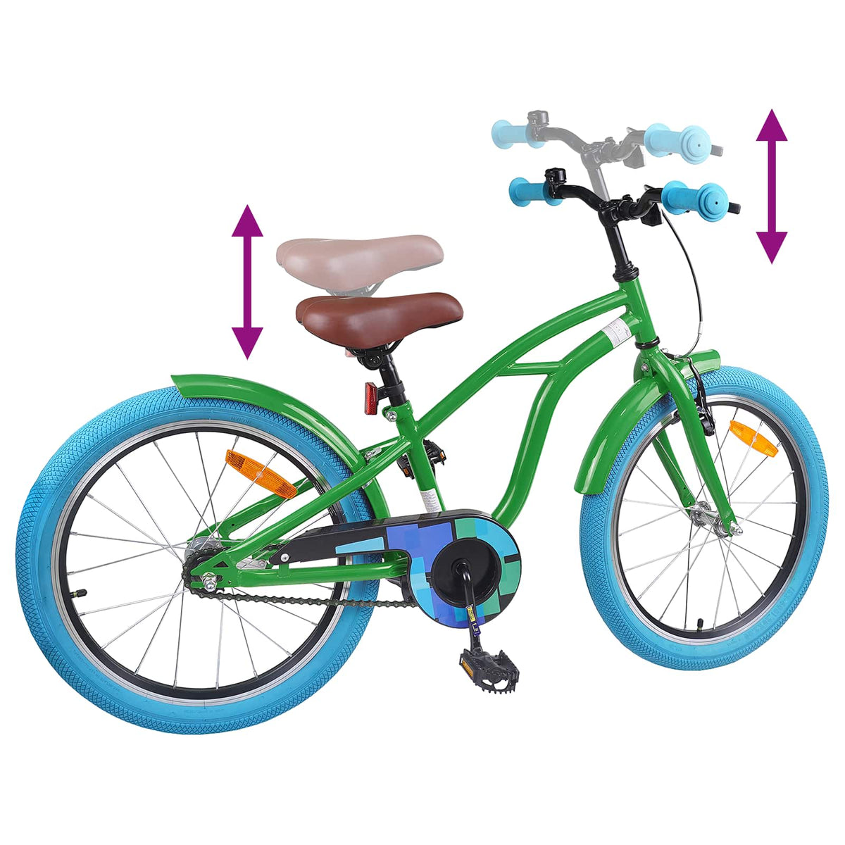 Børnecykel 20 tommer til børn i alderen 6-11 år Grøn