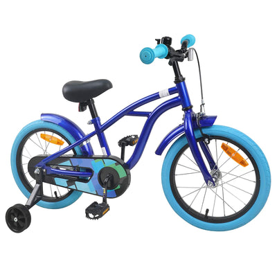 Børnecykel 16 tommer til 4-6 år gamle Mørk blå